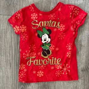 Red Santa's Favorite Minnie Mouse T-Shirt